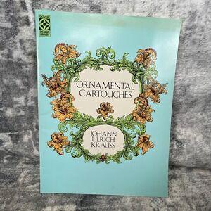 Dover Vtg Johann Ulrich Krauss Ornamental Cartouches Paperback 1988 Baroque Art